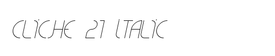 CLiCHE 21 Italic