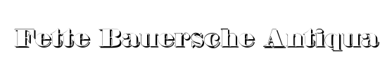 Fette Bauersche Antiqua Shaddow  UNZ Pro