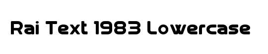 Rai Text 1983 Lowercase