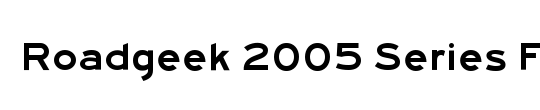 Roadgeek 2005 Series F