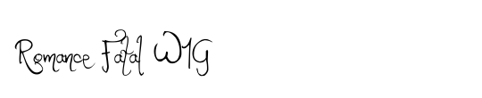 Romance Fatal W1G