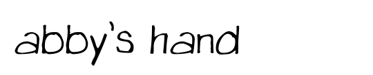 abby's hand