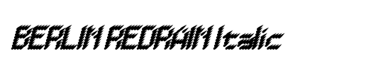 BERLIN REDRAIN Italic