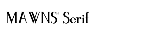 MAWNS' Serif