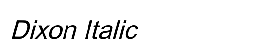 Dixon Italic
