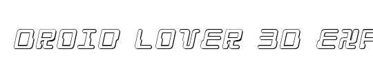 Droid Lover 3D Expanded Italic
