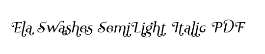 Ela Swashes SemiLight