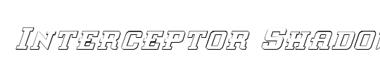 Interceptor Shadow Italic