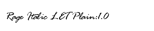 Rage Italic LET