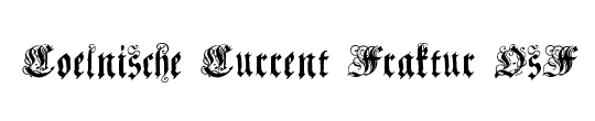 Coelnische Current Fraktur OsF