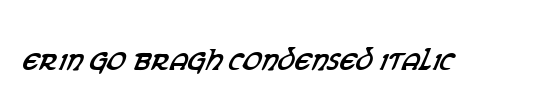 Erin Go Bragh Condensed Italic