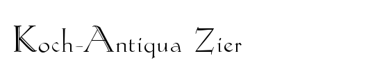 Koch-Antiqua Zier