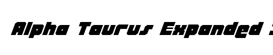 Alpha Taurus Expanded Italic