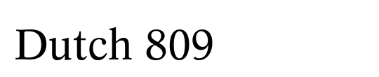 Dutch 809