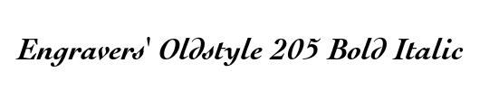 Engravers' Oldstyle 205