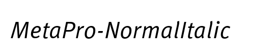 MetaPro-NormalItalic