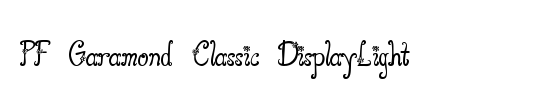 PF Garamond Classic DisplayLight