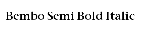Bembo Semi Bold