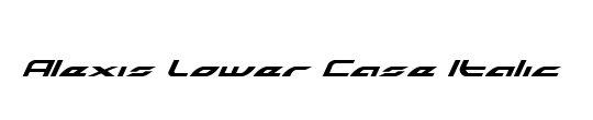 Alexis Lower Case Italic