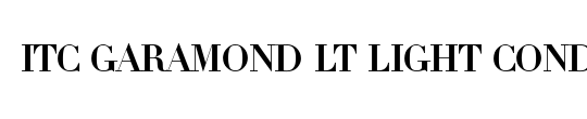 Garamond LT LightCondensed