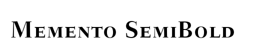 Memento SemiBold