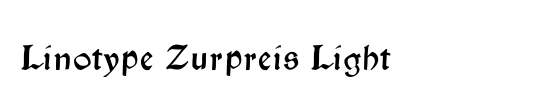 LinotypeZurpreis Light