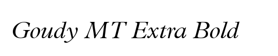 Goudy MT Extra Bold