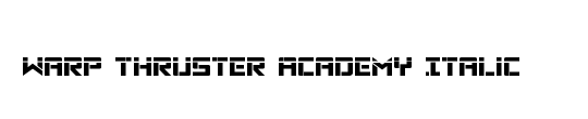 Warp Thruster Academy Italic