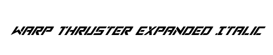 Warp Thruster Expanded Italic