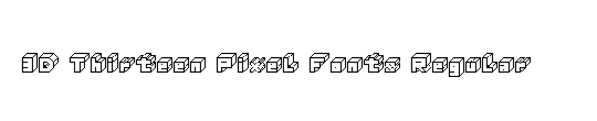 3D Thirteen Pixel Fonts