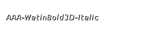 AAA-WatinBold3D-Italic