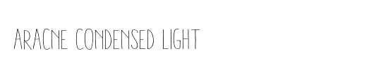 Aracne Ultra Condensed Light Italic