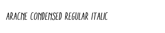 Aracne Condensed Light Italic