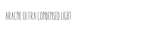 Aracne Ultra Condensed Light Italic