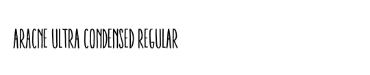 Aracne Ultra Condensed Regular Italic