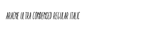 Aracne Ultra Condensed Regular Italic