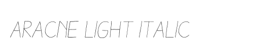 Aracne Light Italic