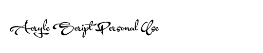 Acryle Script Personal Use