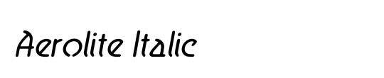 Aerolite Bold Italic