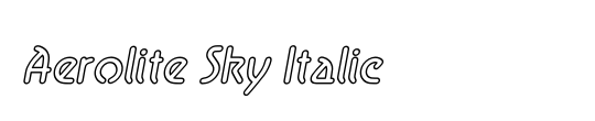 Aerolite Sky Italic