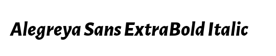 Alegreya Sans ExtraBold