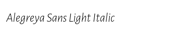 Uni Sans Light Italic