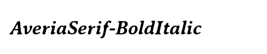 Apex Serif Bold Italic