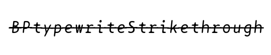 BPtypewriteStrikethrough