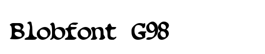 Blobfont G98