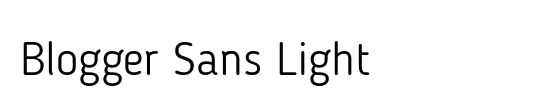 Blogger Sans Light