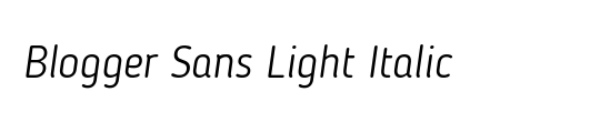 Uni Sans Light Italic