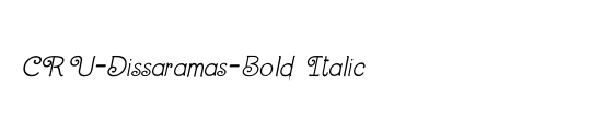 CRU-Dissaramas-Bold Italic