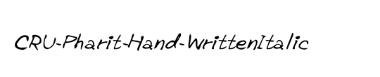 CRU-Pharit-Hand-Written v2 Bold
