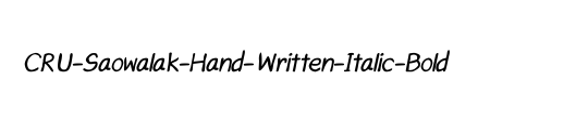 CRU-Nonthawat-Hand-Written Bold